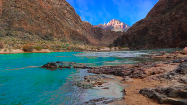 peaceful desert river relaxation