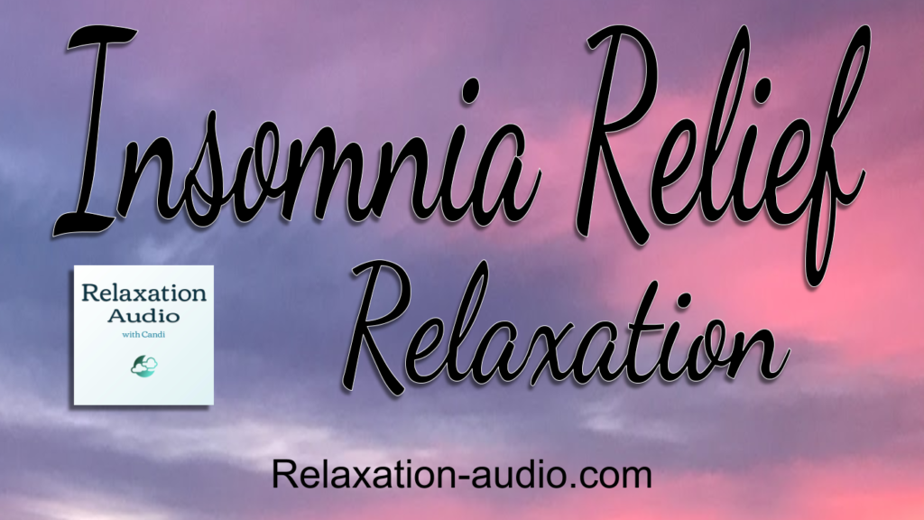 insomnia relief relaxation with calming pink and purple sunset